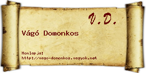 Vágó Domonkos névjegykártya